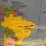 Vintage school map - Latin America - Éditions MDI