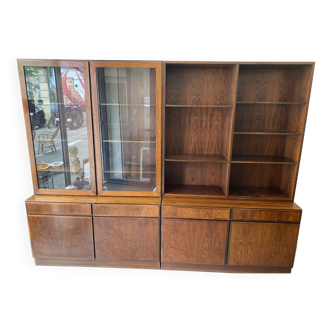 4-module rosewood bookcase model No 4 by Danish designer Omann Jun 1960