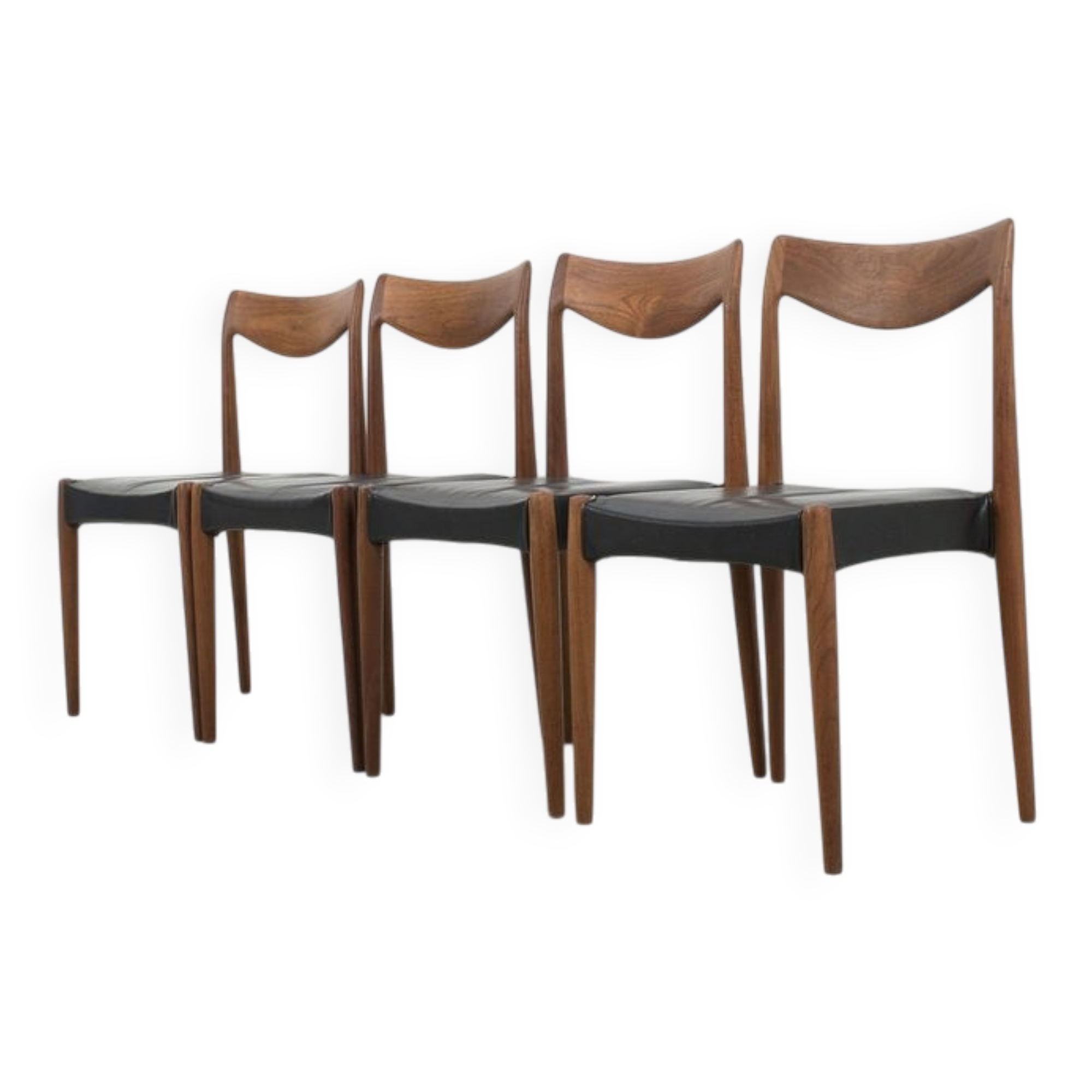 Teak Dining Chairs, Set of 4