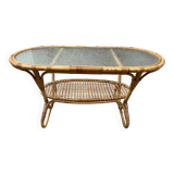 vintage coffee table from the 60s rattan