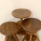 Set of 3 carpenter's screw stools