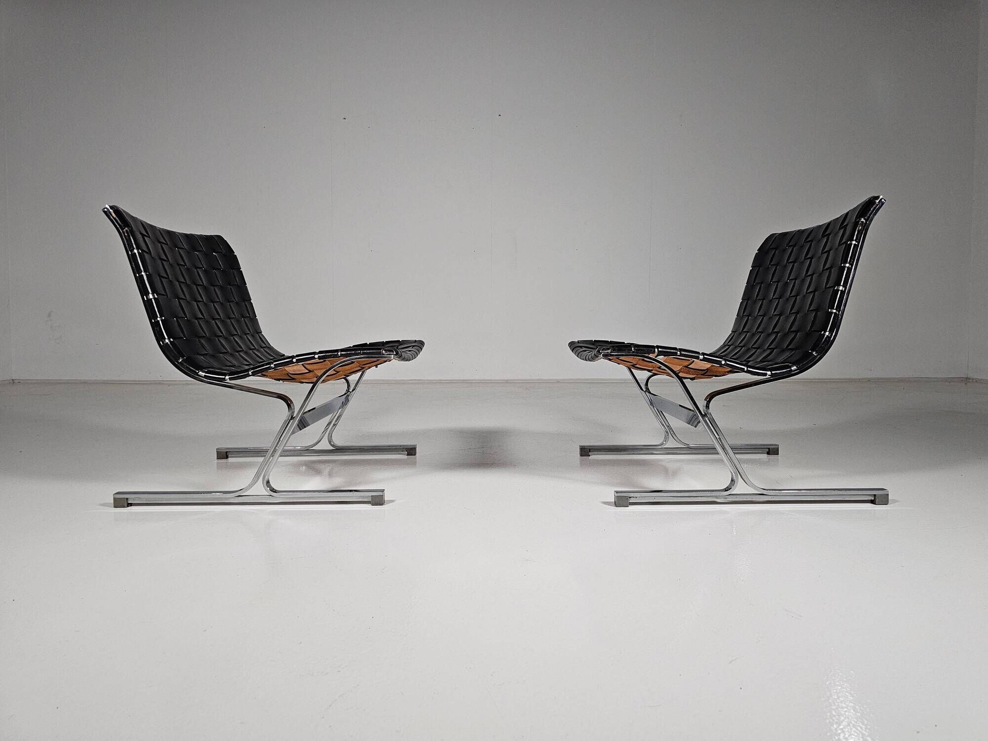 Lounge chairs 'Luar by Ross Littell for ICF of Padova, Italy, 1965