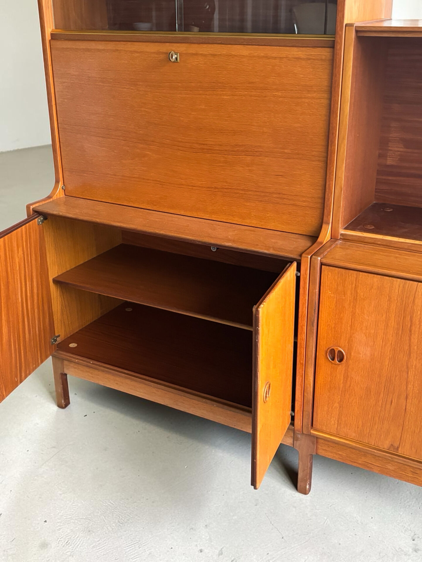 Scandinavian teak storage unit and secretary, 1960.