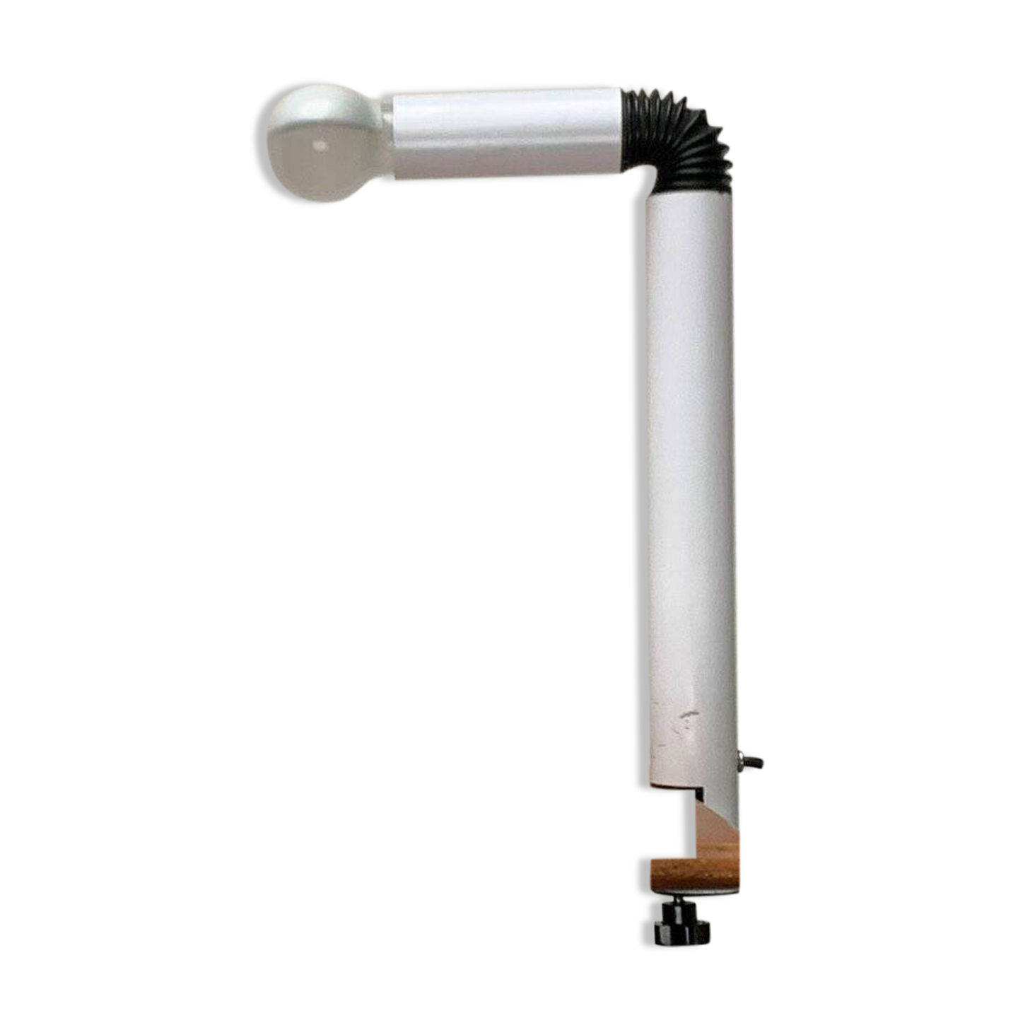 Periscopio clamp table lamp from the Italian space age mid-century by Danilo & Corrado Aroldi for Stilnovo, 1960s.
