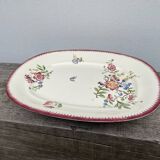 Strasbourg ironstone serving dish with Sarreguemines flowers
