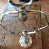 Victorian silver-plated bronze lamp base.