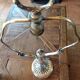 Victorian silver-plated bronze lamp base.