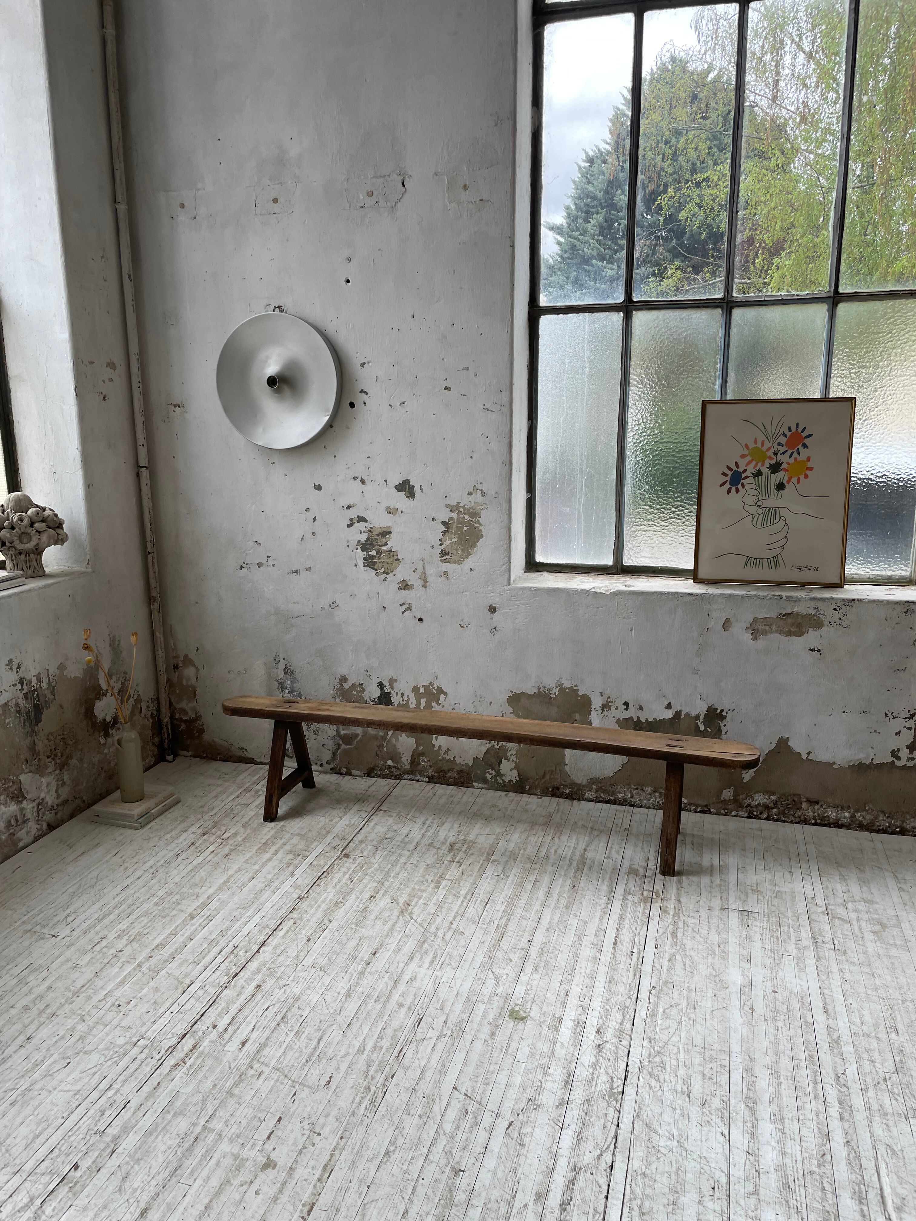 Oak farm bench 195 cm