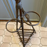 Vintage rattan plant holder