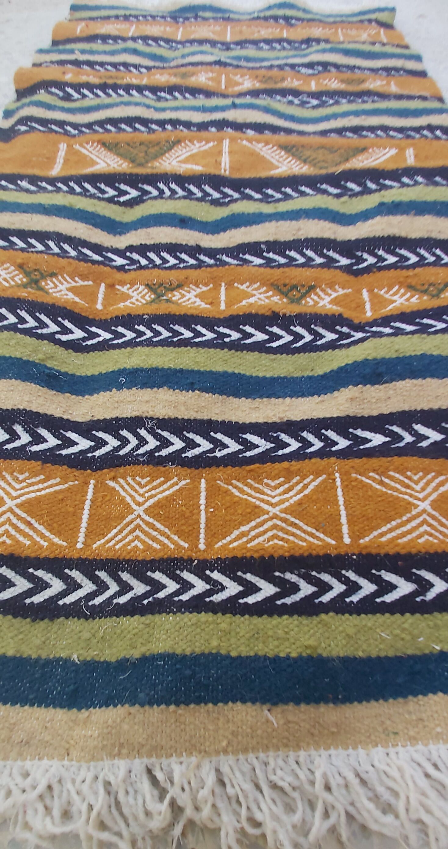 Traditional Berber Kilim handmade in pure wool 55x105cm
