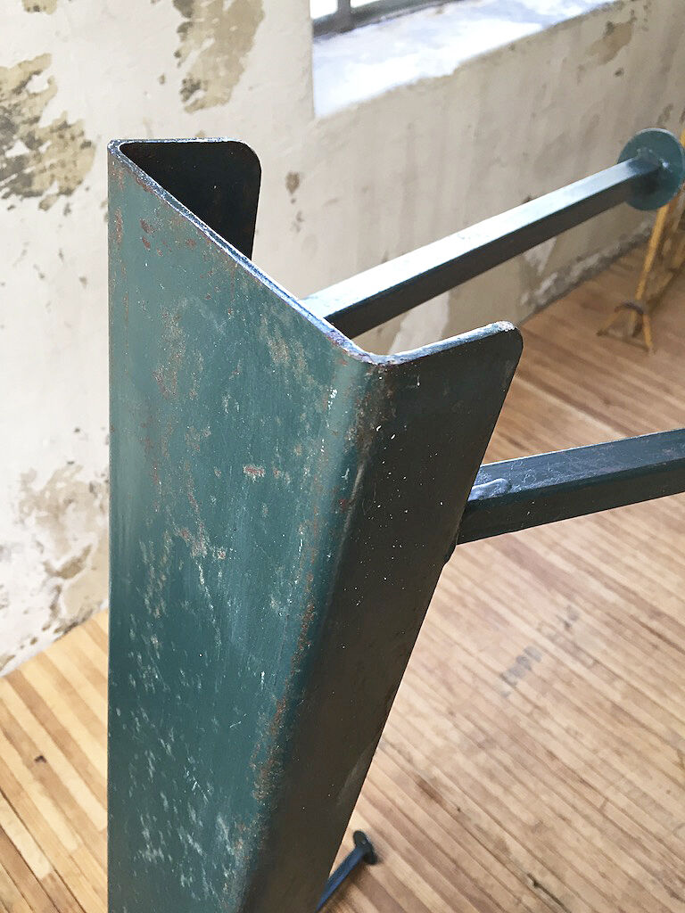 Handcrafted metal patinated bench