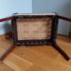Piano bench stool upholstered canvas end of bed