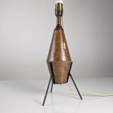 Brutalist Table Lamp in Ceramic and Iron, 1950s €1,200