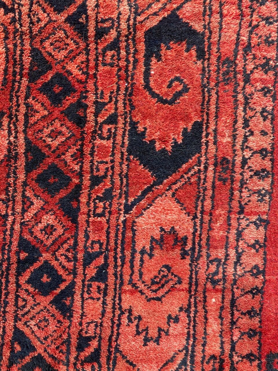 Ancient carpet turkmen ersari afghan 137x203 cm