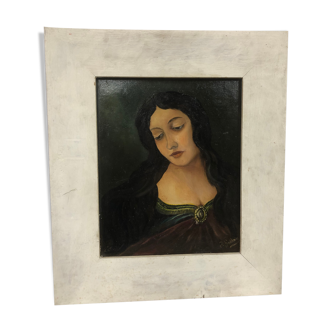 Painting portrait of woman