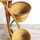 Porte plantes vintage rotin 1970