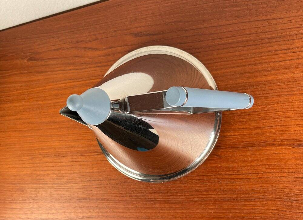 Postmodern German stainless steel kettle by Fissler, 1980s.