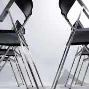 Set of six P08 folding chairs by Justus Kolberg for Tecno, Italy