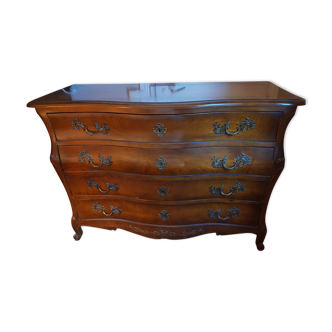 18th century Bordeaux chest of drawers with 4 drawers in cherry wood