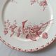 Lot of 2 Antique Plates Sarreguemines Model Carmen Red (Li)