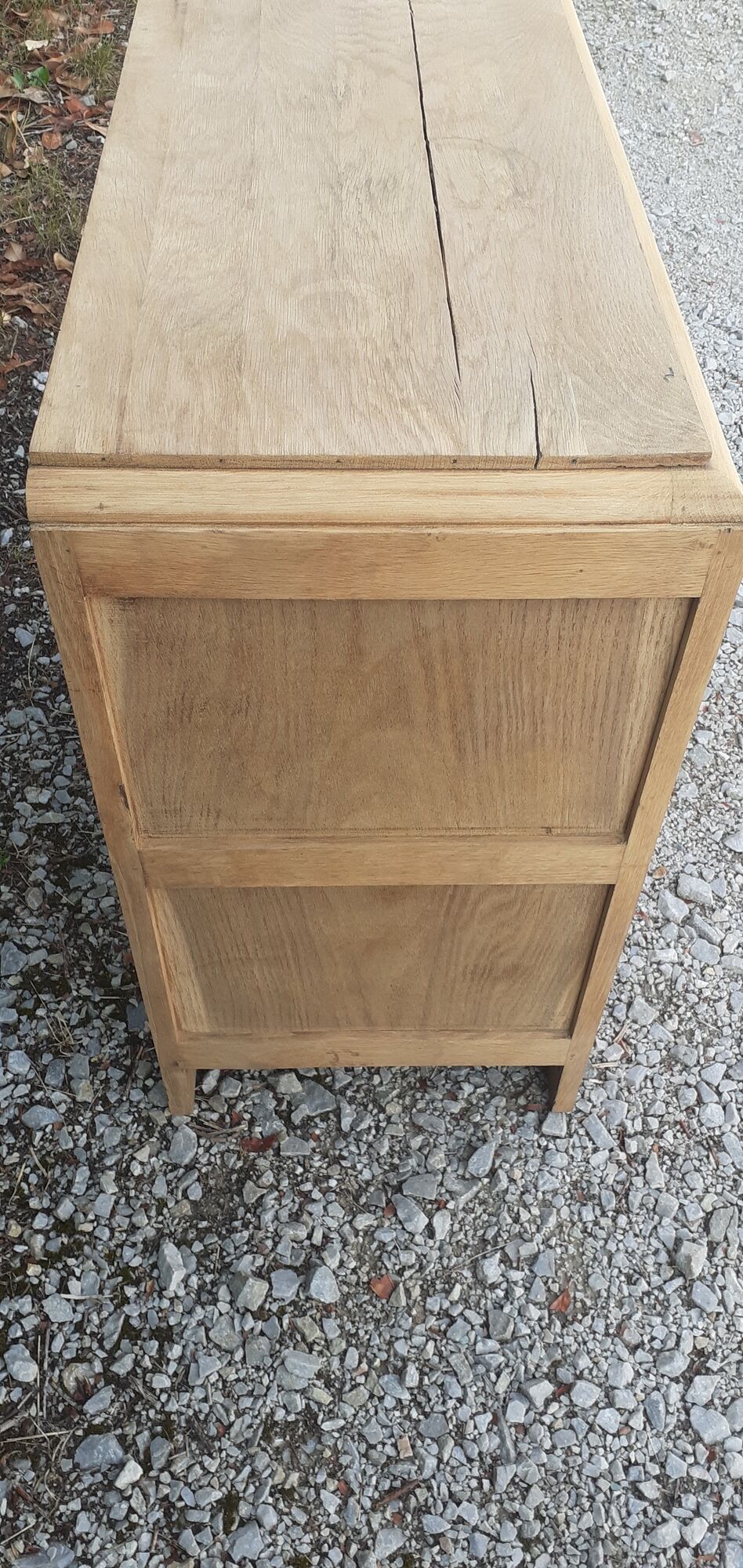 Art deco chest of drawers 3 drawers in solid oak wood brut 30s