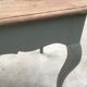 Rectangular coffee table, painted color green Sage and patina
