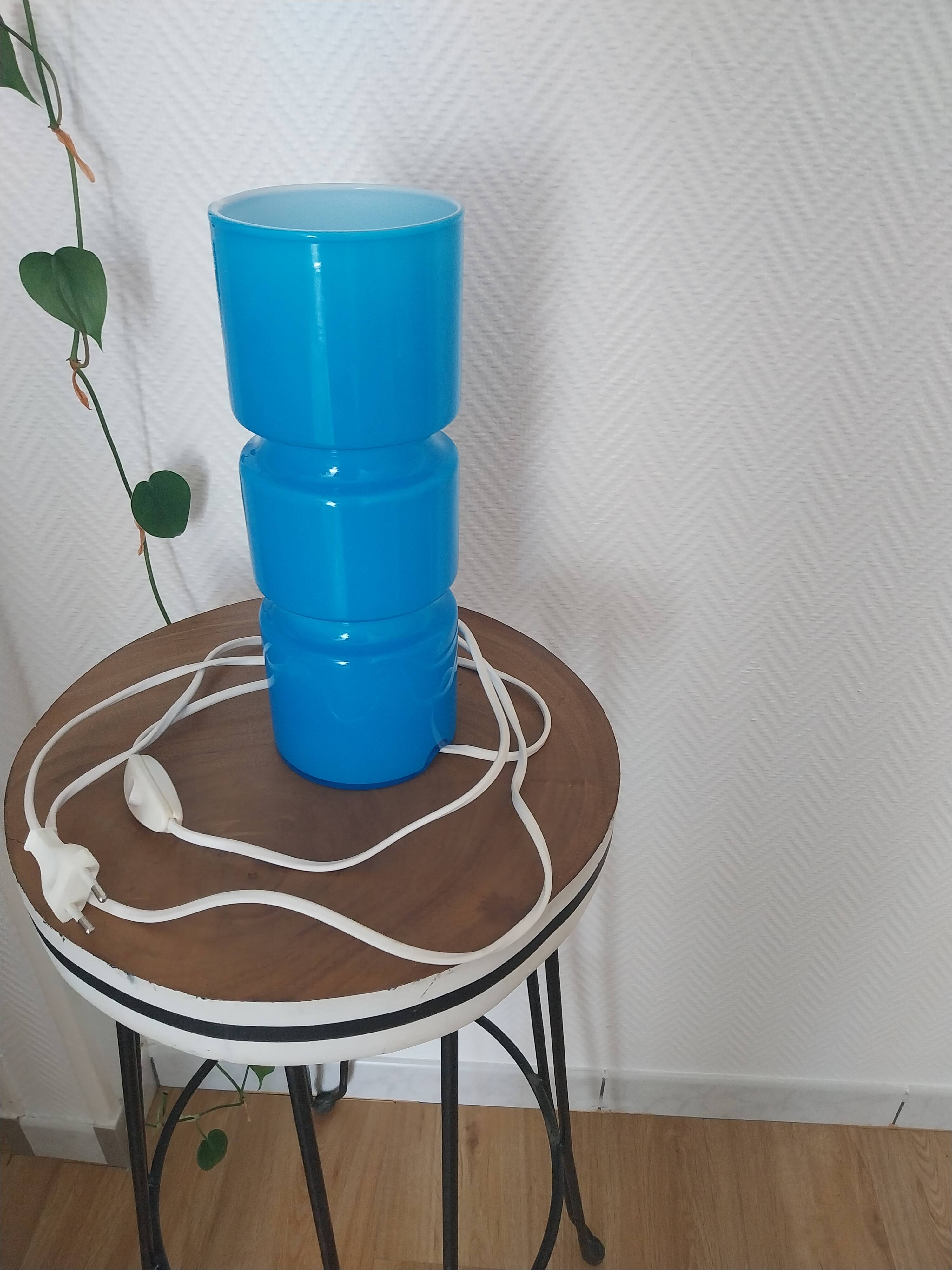 Blue FITZ lamp - Habitat brand 1990 - sold in original packaging.