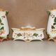 Pair of Vases + Planter Art Nouveau Barbotine / Faience