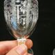 6 old Port stemmed glasses in engraved baccarat crystal