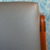 1970s upholstered chair, AGA designed by Józef Chierowski, Poland