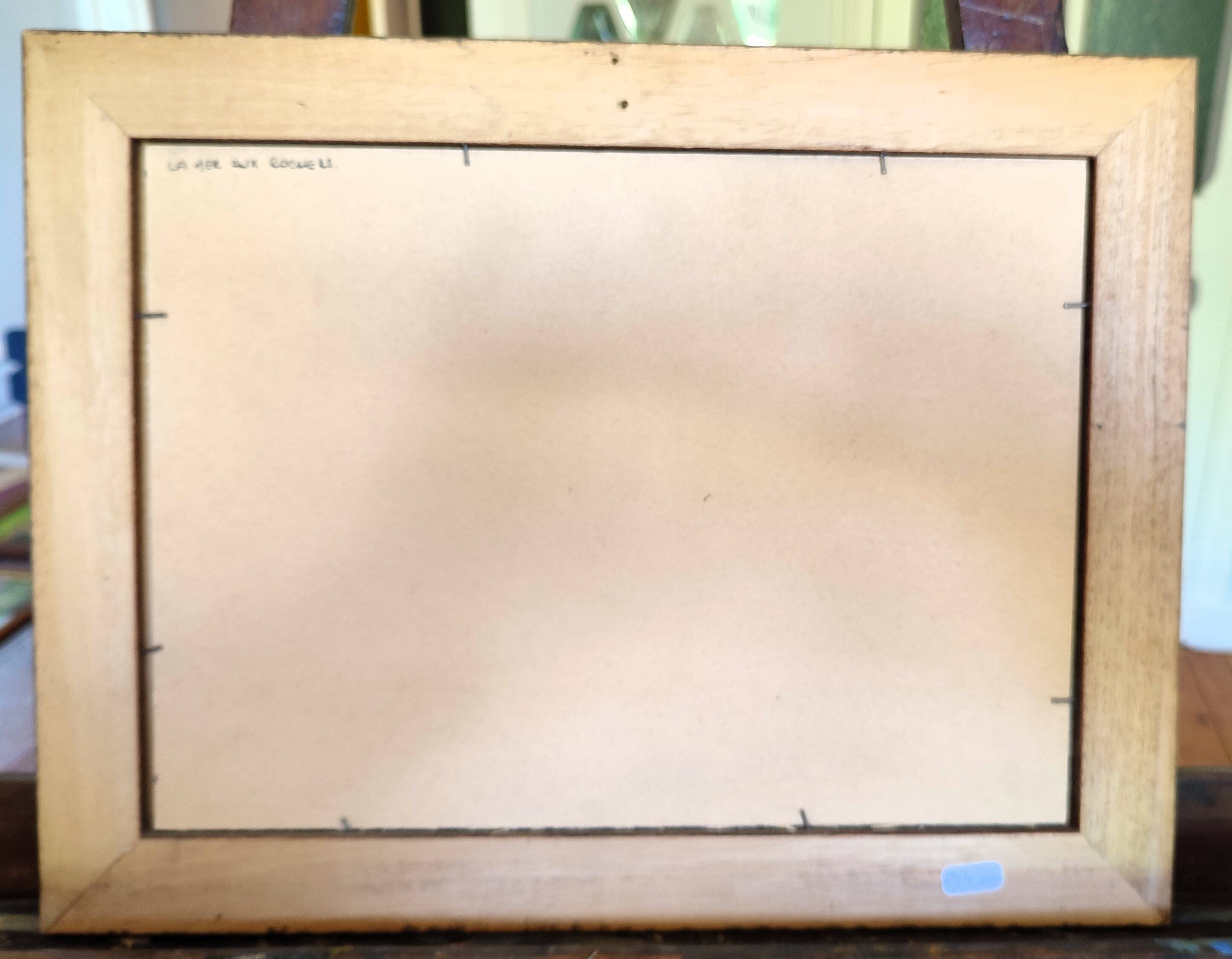 Sea with rocks by raoul jehan berjonneau (1911-1988)