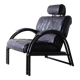 Vintage postmodern leather Italian Memphis lounge armchair