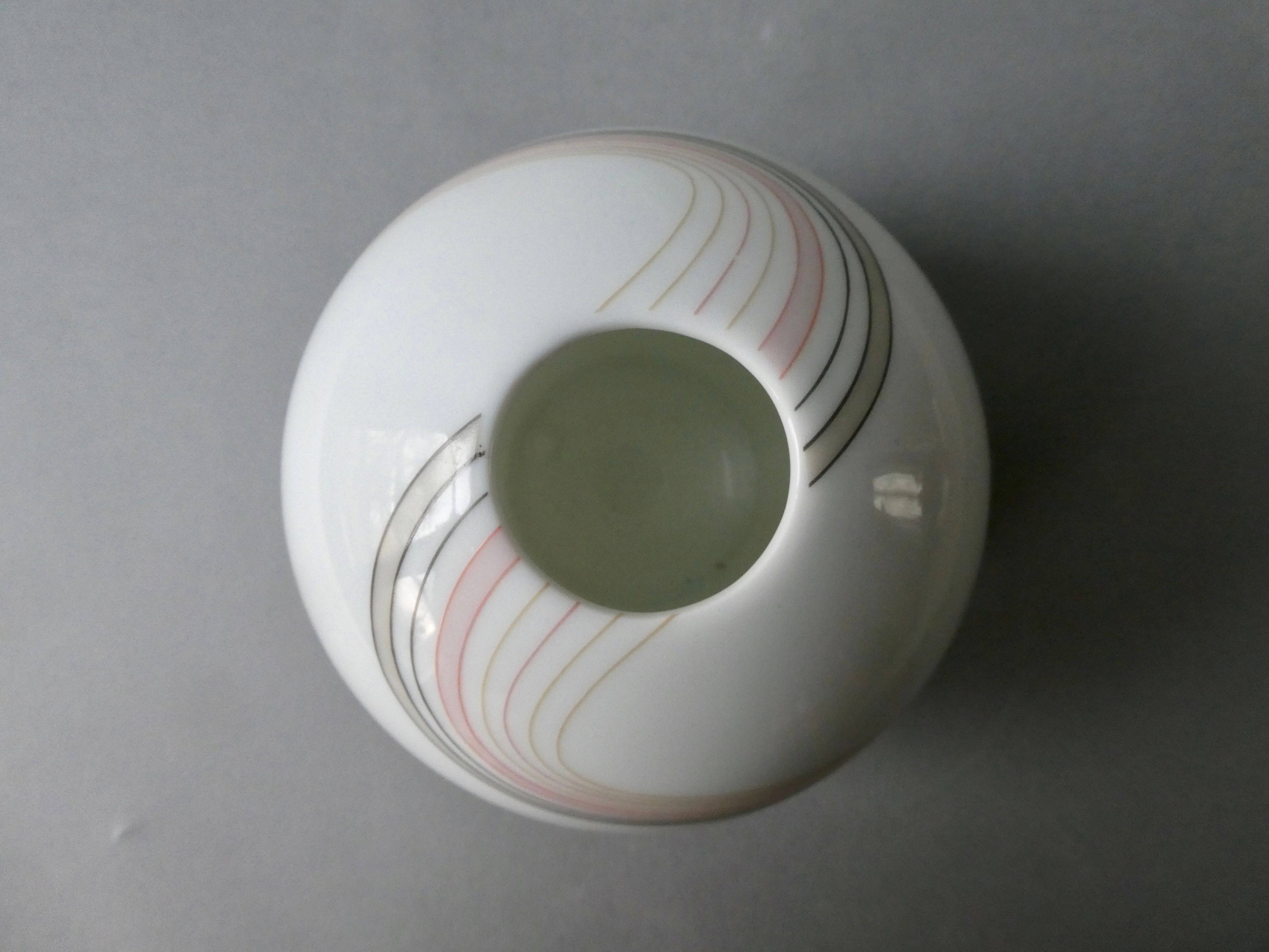 Opaline ball vase, 80s