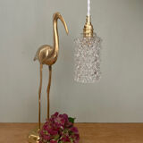 Vintage globe pendant in molded glass