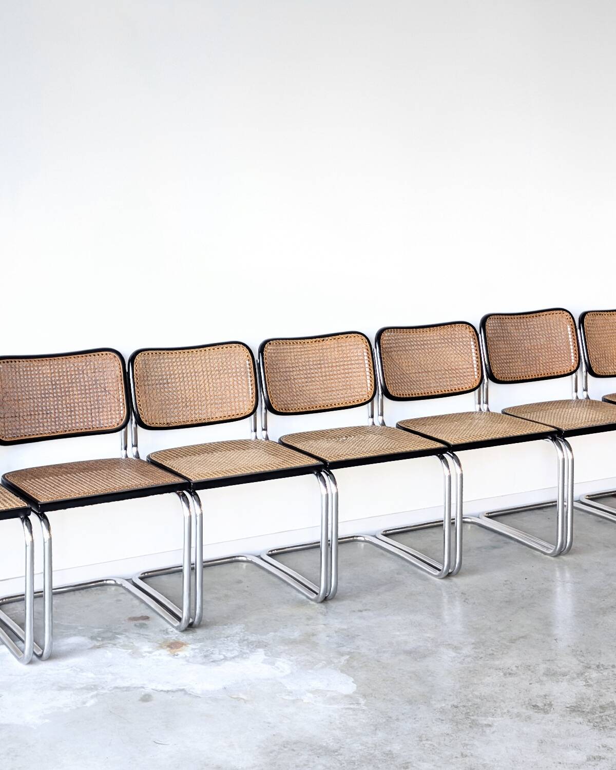 4 or 8 vintage Cesca B32 chairs, Gavina edition, Marcel Breuer, 1960.