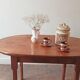 vintage oval dining table made of solid wood