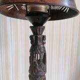 Charming rosewood totem-shaped lamp