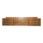 Set of 3 low-profile sideboard consoles