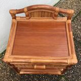 Rattan bedside