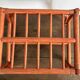 Vintage bamboo and curved rattan luggage rack
