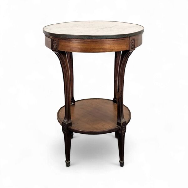 Table bouillotte ou guéridon en acajou de style Louis XVI