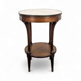 Table bouillotte ou guéridon en acajou de style Louis XVI