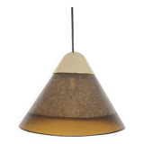 Suspension en verre bulles brun par Peill et Putzler, Allemagne 1960's