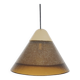 Brown bubble glass pendant light by Peill and Putzler, Germany 1960's