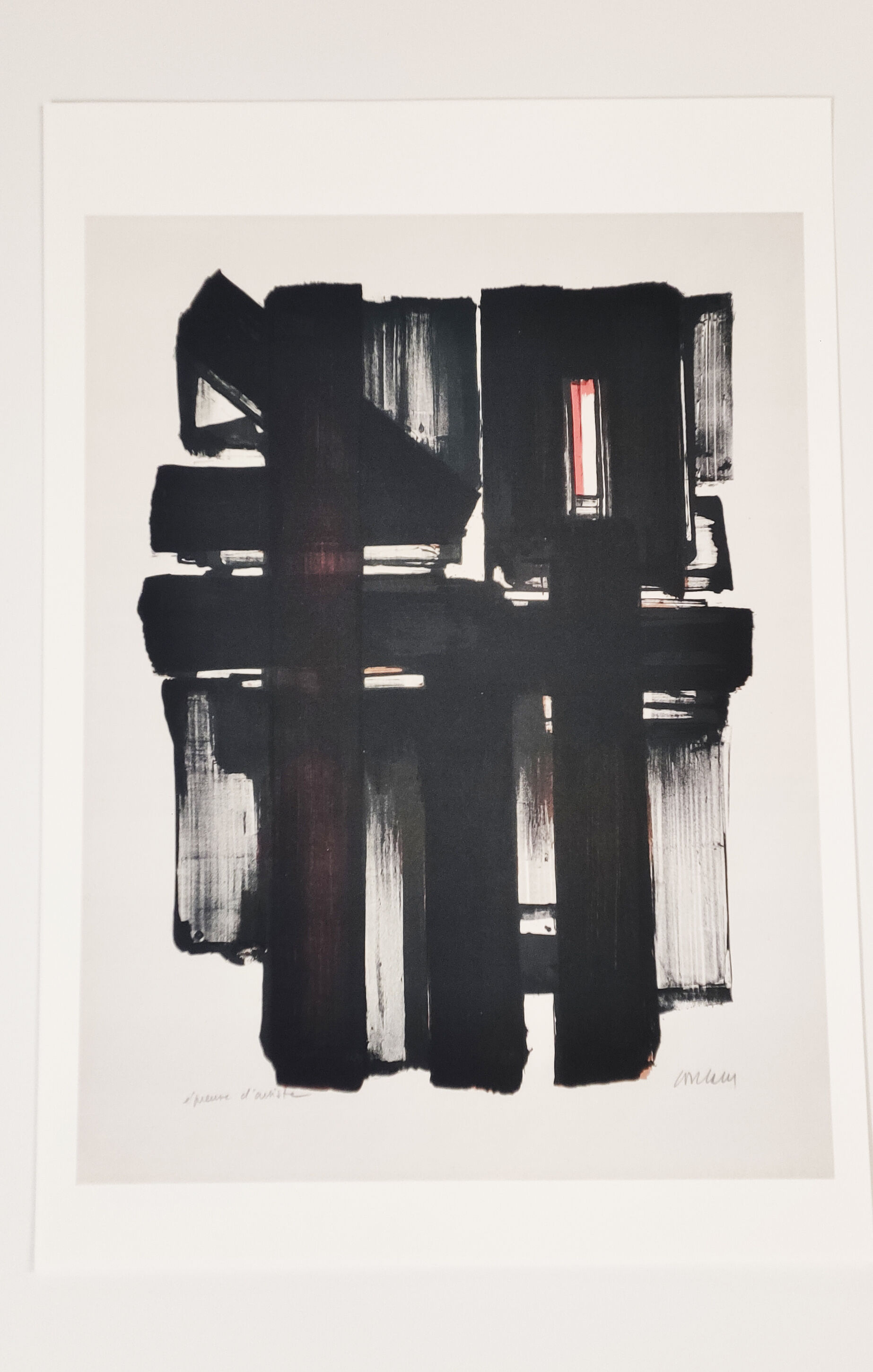 Pierre Soulages lithograph
