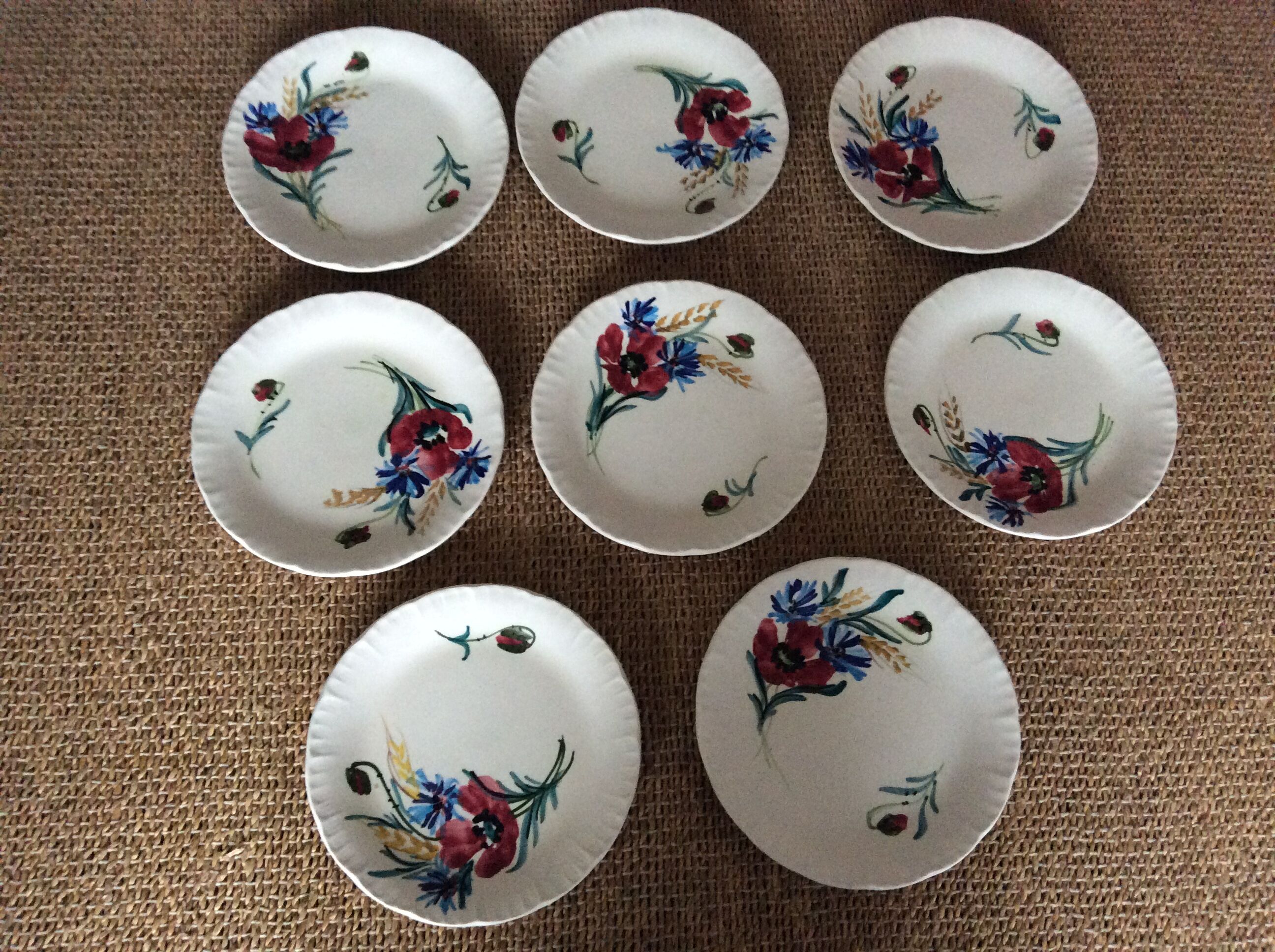 Set de 8 assiettes Vallauris