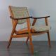 Danish Oak and Wool Chair, Mid-Century Scandinavian 1950s