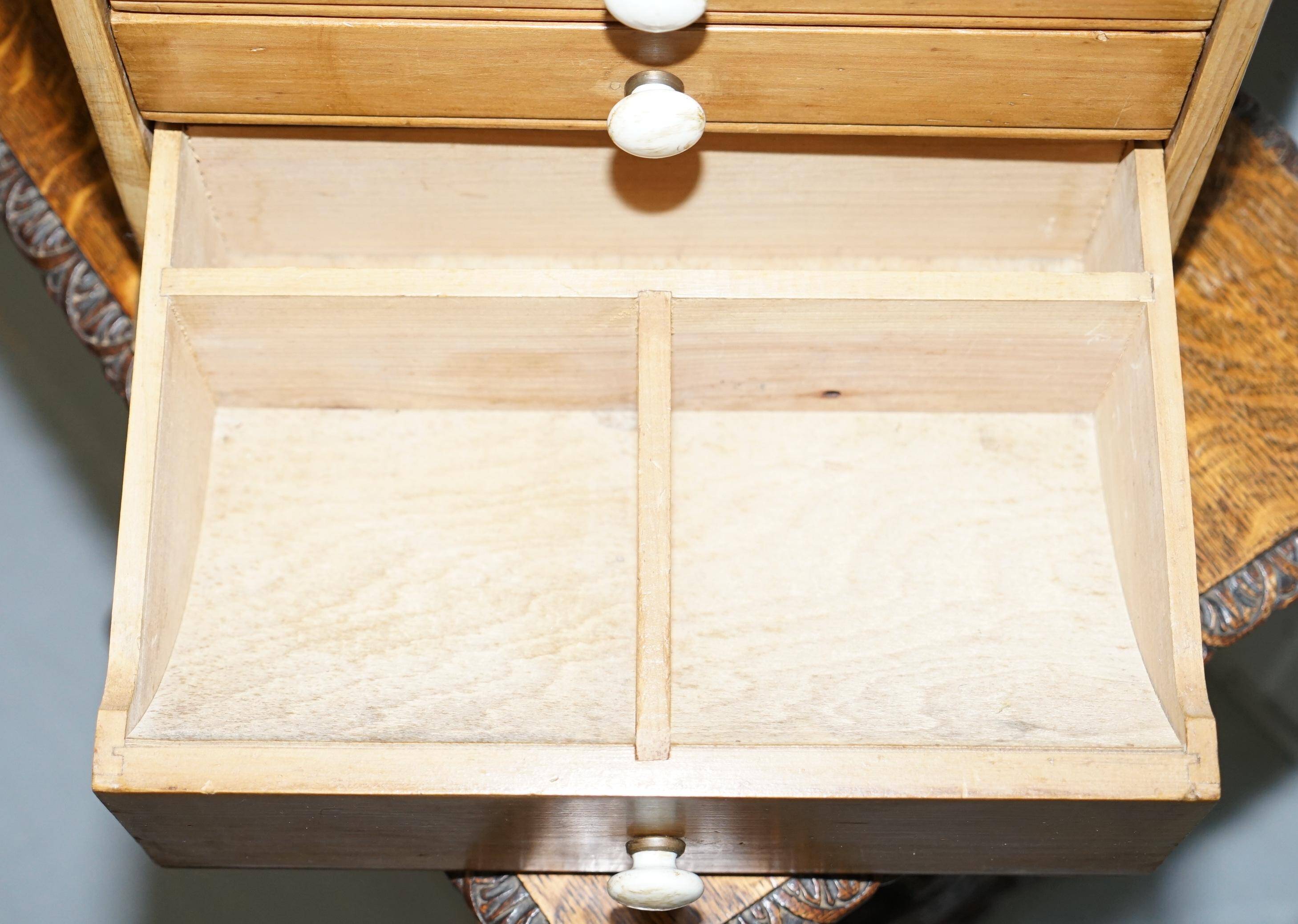 Rare Rawl display furniture from the 1950s with drawers and a showcase.