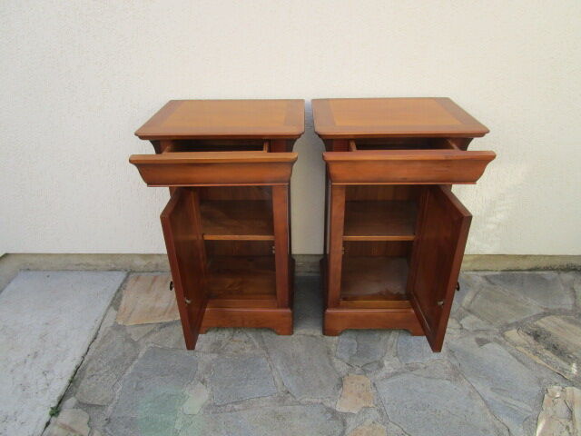 Louis-Philippe style bedside pair