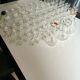 Crystal glassware set with decanter.
